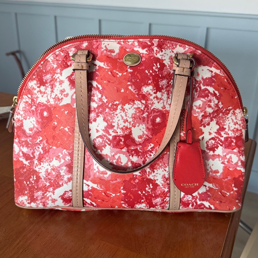 Coach Peyton Floral Cora Domed Satchel